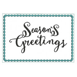 Stickdatei - ITH Postkarte Seasons Greetings